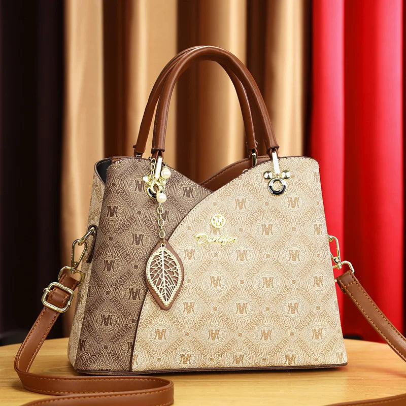 Printed Leather Handbag for Women