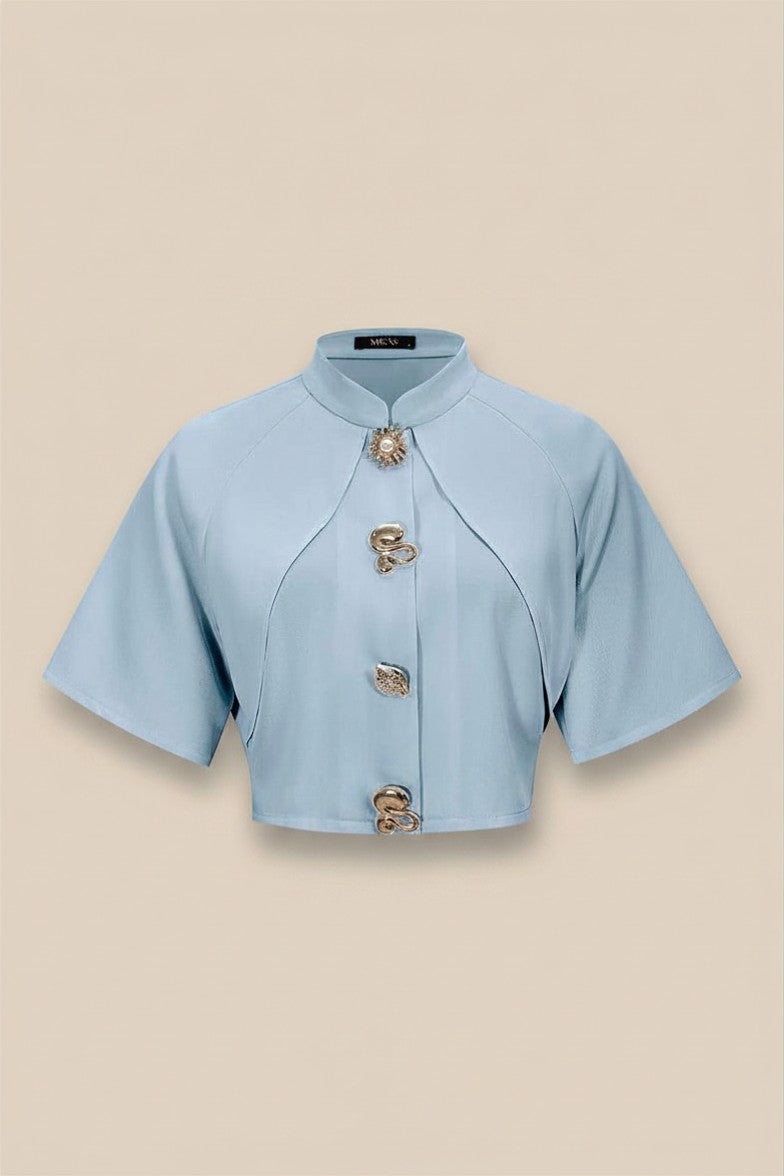 Metalic Tetured Slim Blazer