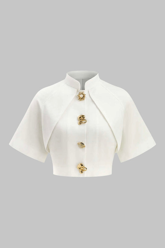 Metalic Tetured Slim Blazer