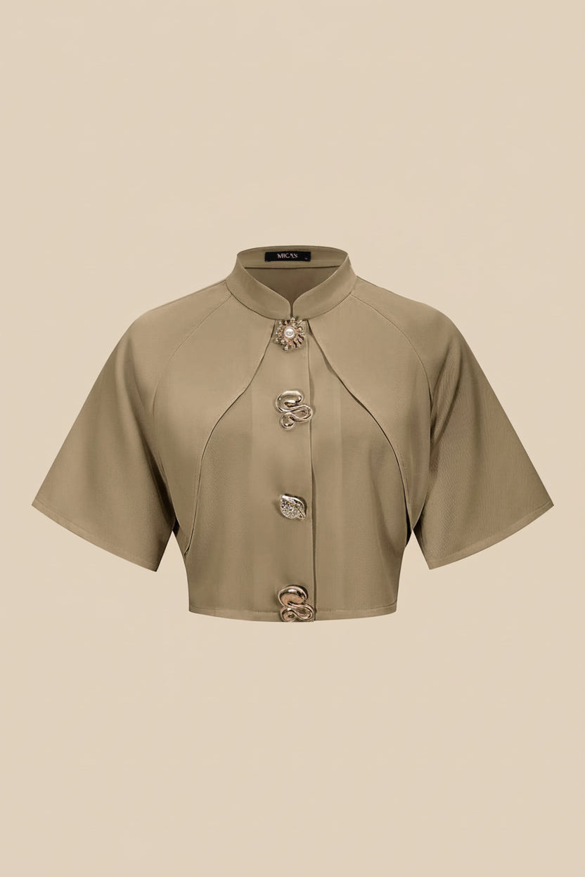 Metalic Tetured Slim Blazer