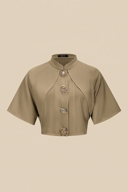 Metalic Tetured Slim Blazer