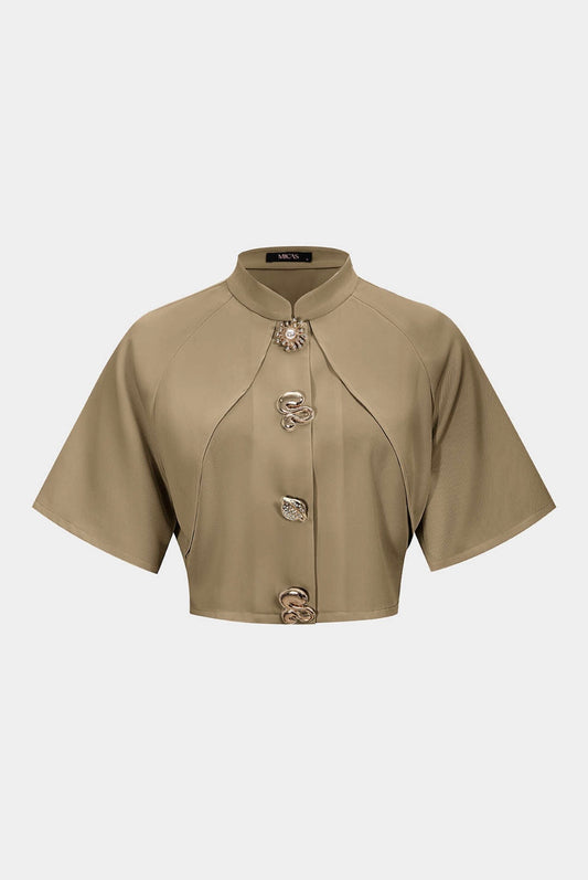 Metalic Tetured Slim Blazer