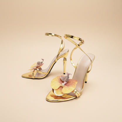 3D Floral Applique Sandals