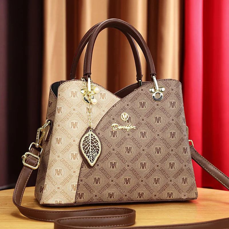 Printed Leather Handbag for Women