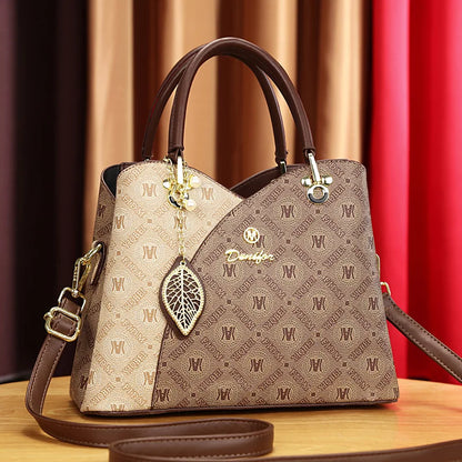 Printed Leather Handbag for Women