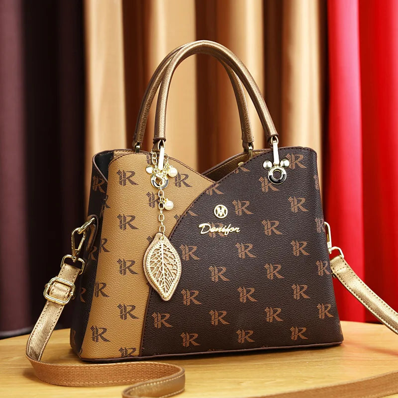 Printed Leather Handbag for Women