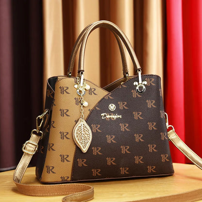 Printed Leather Handbag for Women