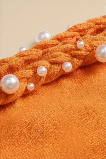 Knit Pearls Tie-Up Skirt
