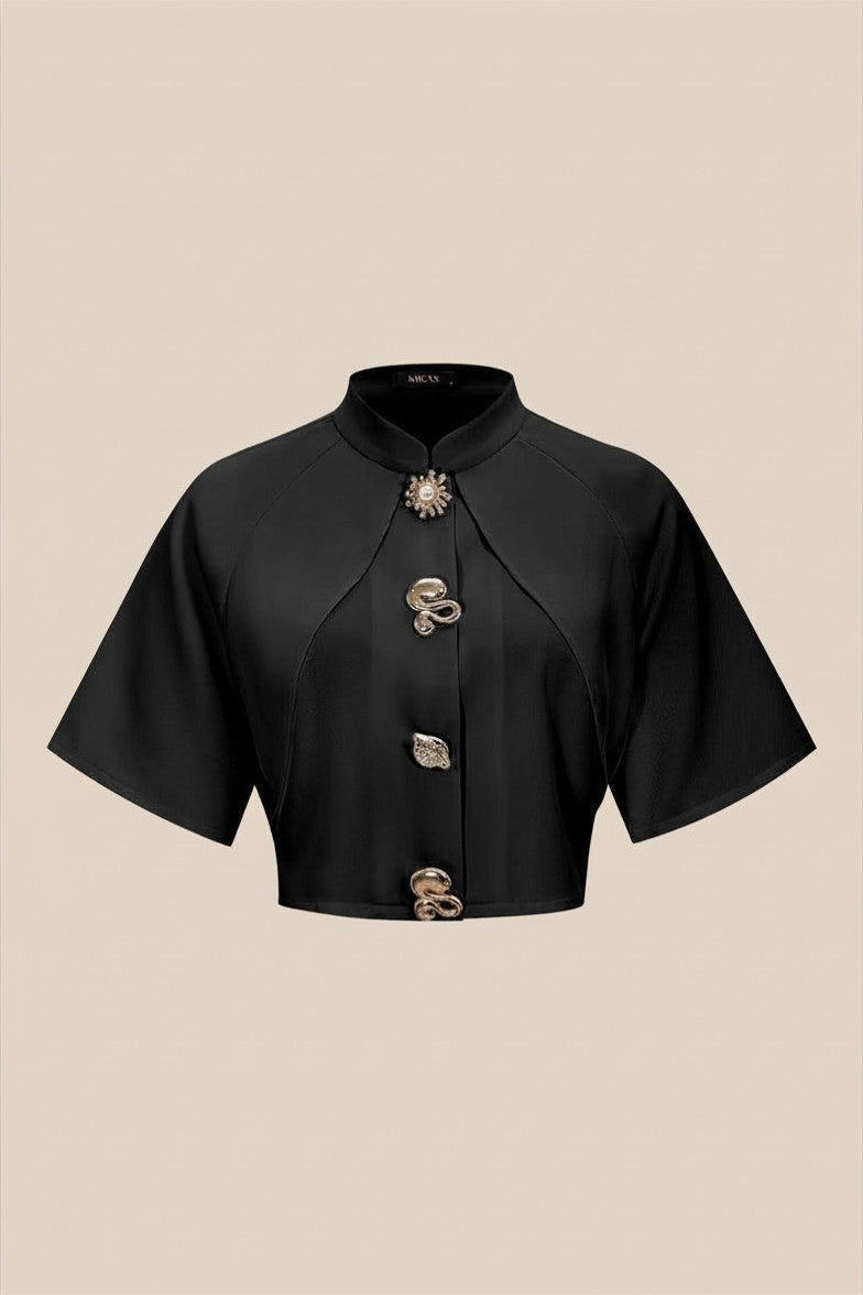 Metalic Tetured Slim Blazer